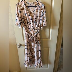 Cato Pink Floral Midi Dress